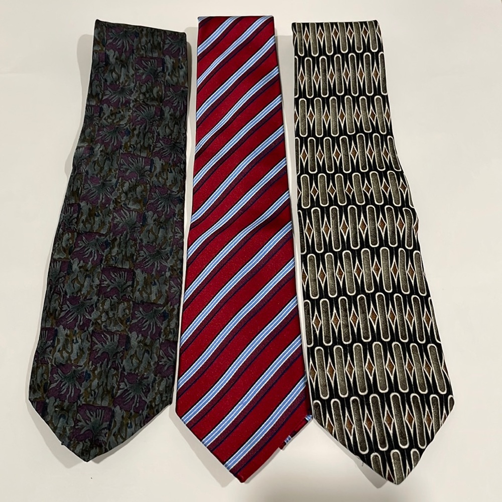 3 All Silk Brand Name Neckties!